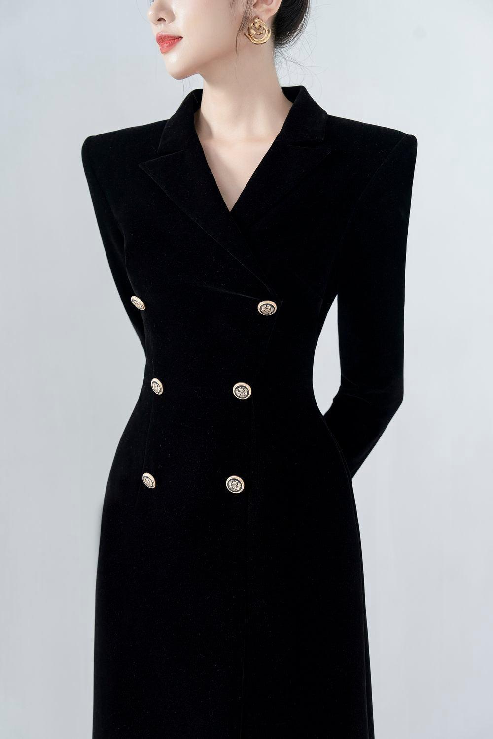 CALORIA ASYMMETRIC VELVET MIDI DRESS FOR EVENTS