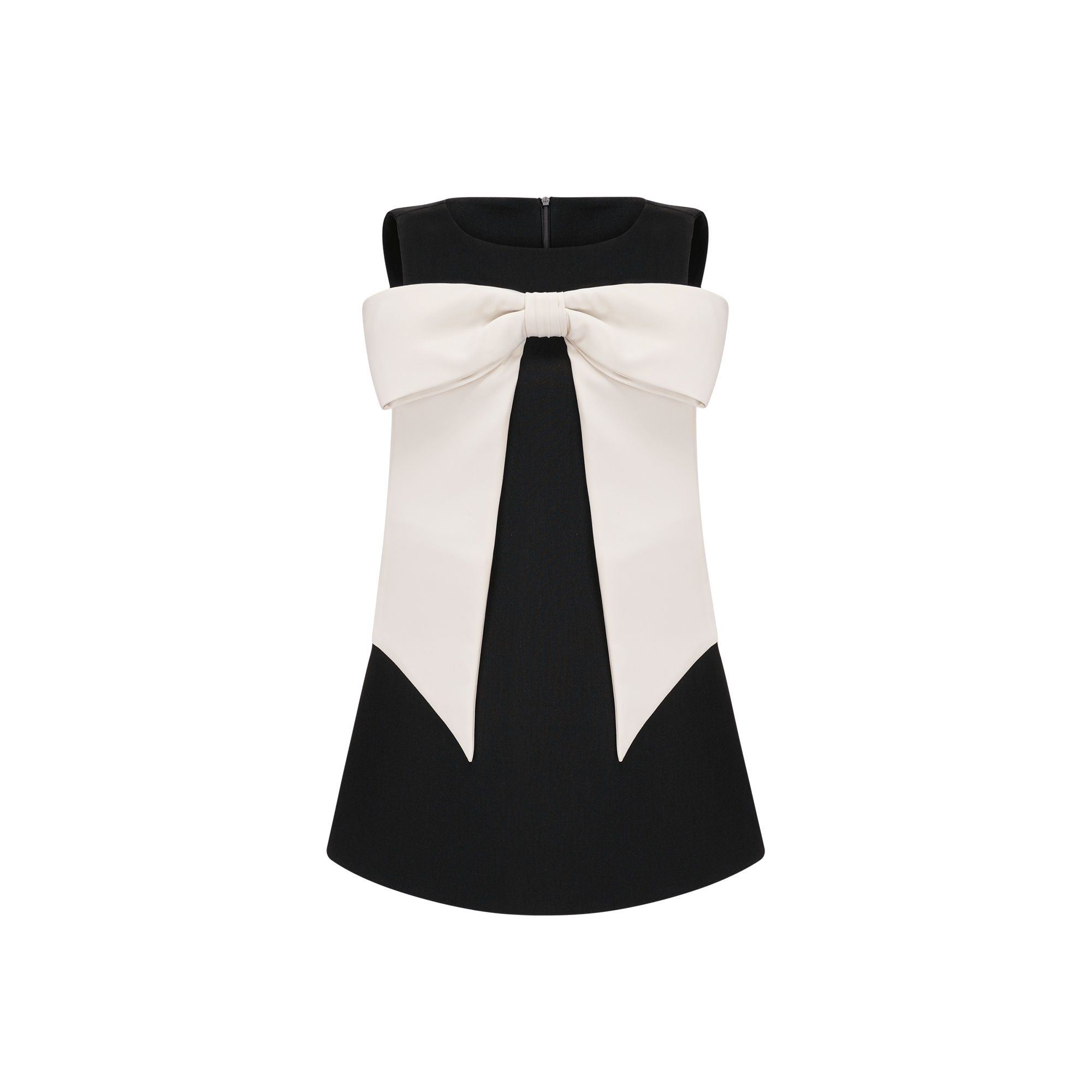 CAMILLEI BOWKNOT BLACK MINI DRESS FOR COCKTAIL PARTY