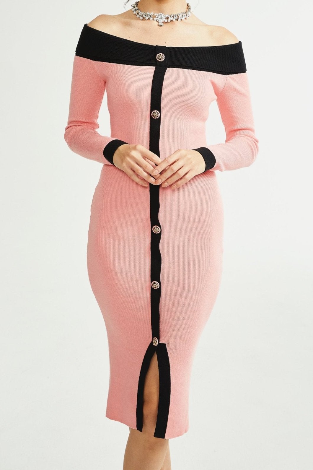 carine-pink-midi-dress-783683 CARINE PINK MIDI DRESS FOR WEDDING GUEST