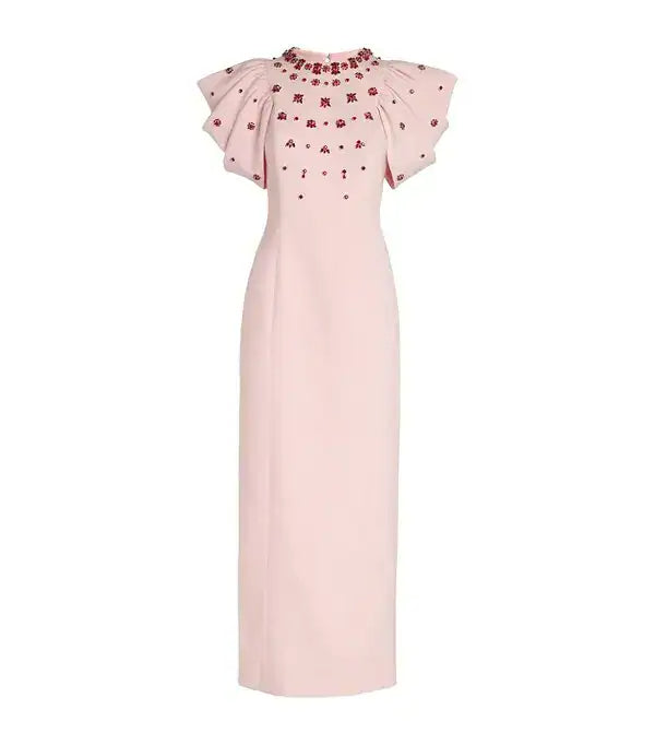 ROXANNE PINK CRYSTAL BODYCON GOWN