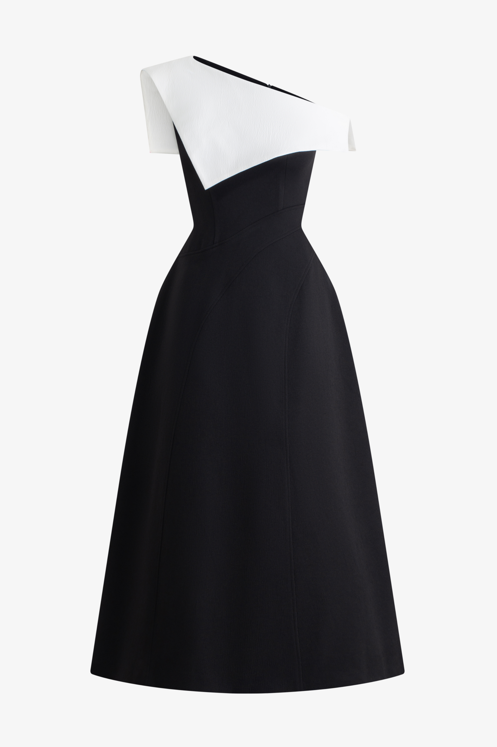 CLIO ASYMMETRIC OFF-SHOULDER COCKTAIL DRESS
