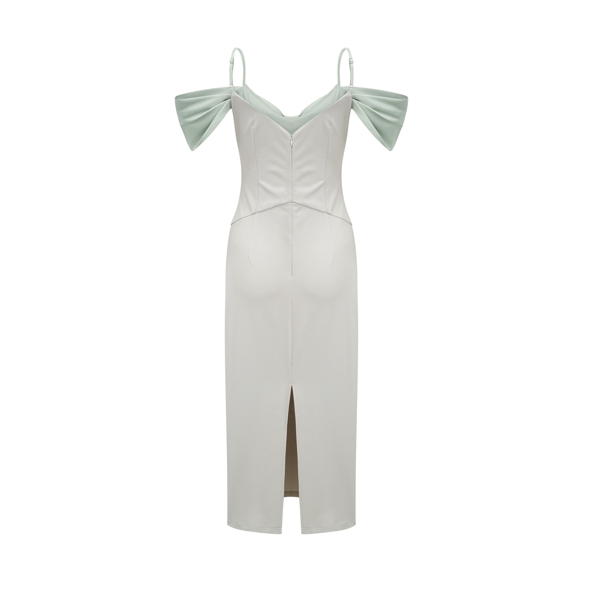 CHARLINE GREEN MIDI DRESS FOR WEDDING GUEST