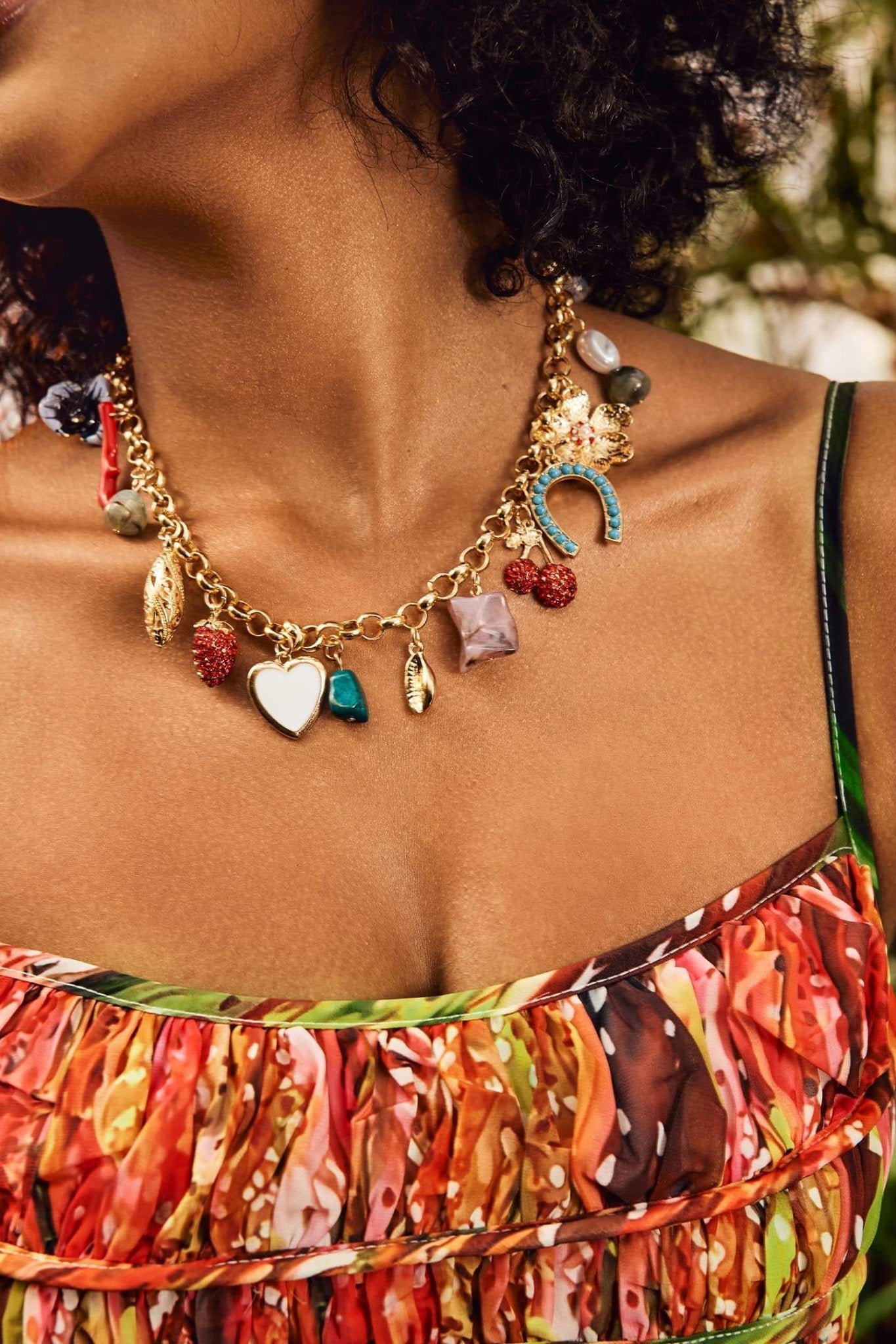 CRYSTAL MULTI PENDANT NECKLACE EVENING PARTY JEWELRY