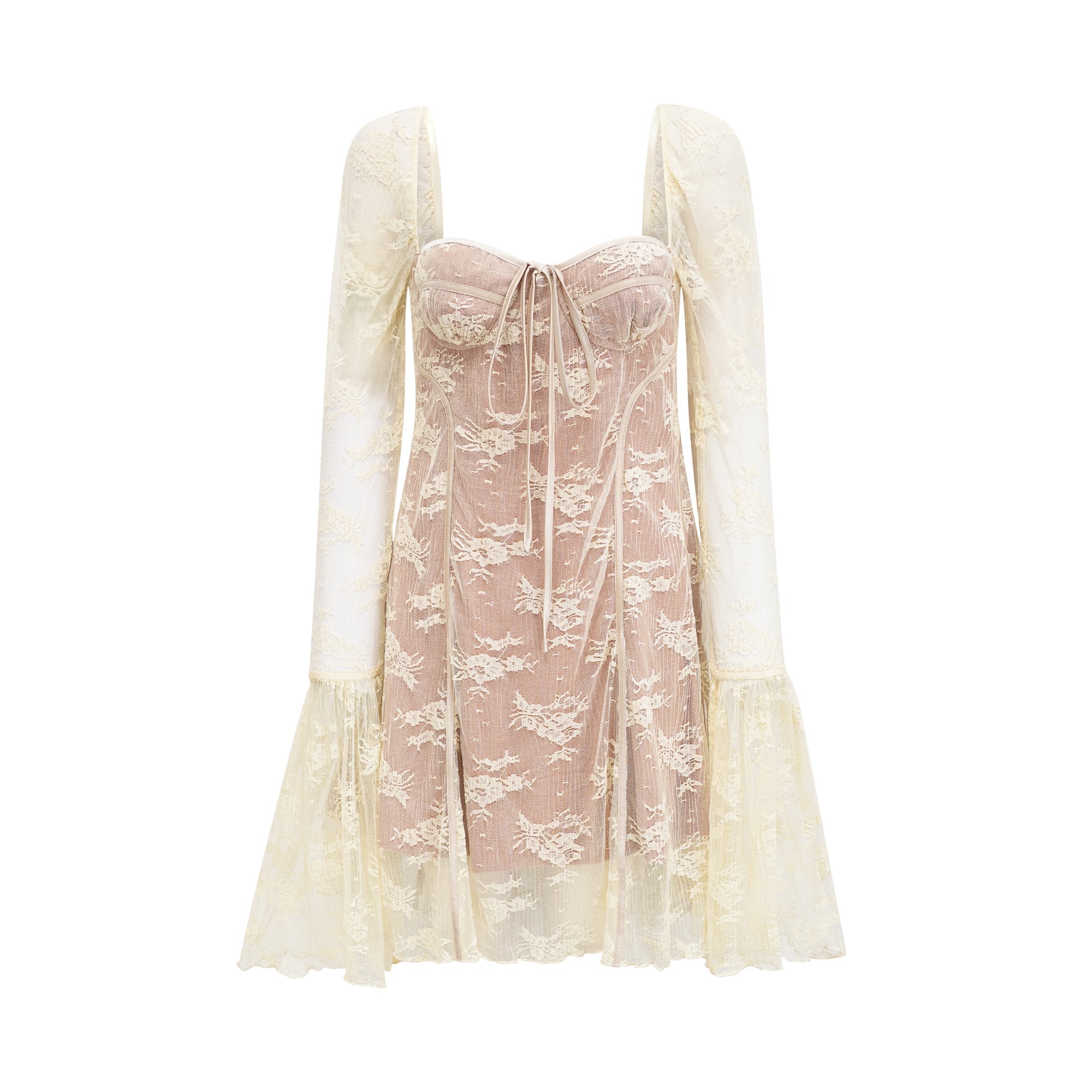 CYRIELLE FLARED CUFF LONG SLEEVE COCKTAIL DRESS