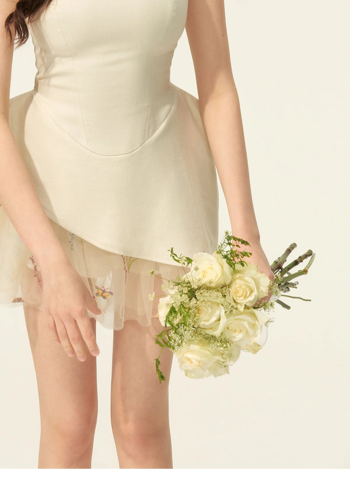 LIECHTI FLORAL LAYER MINI DRESS FOR PARTY