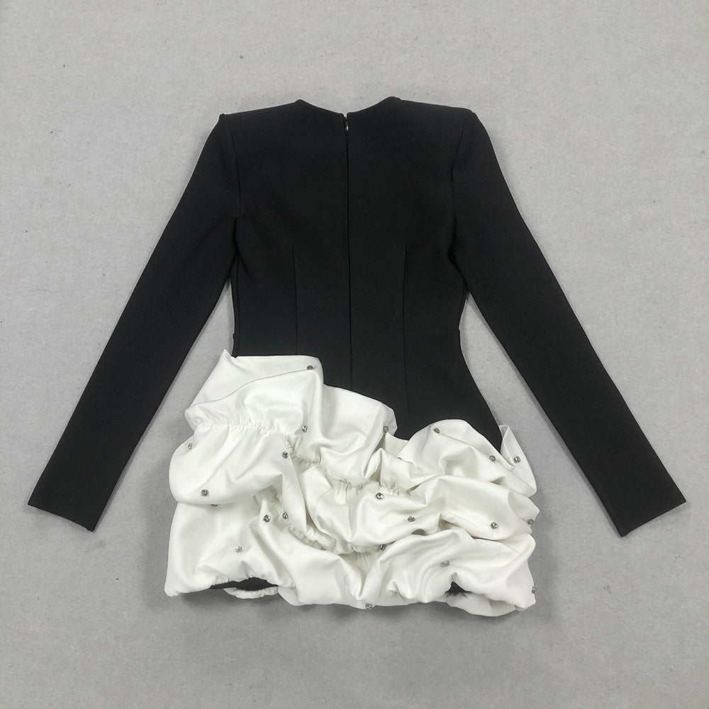TRACY OCEAN WAVES MINI BLAZER DRESS