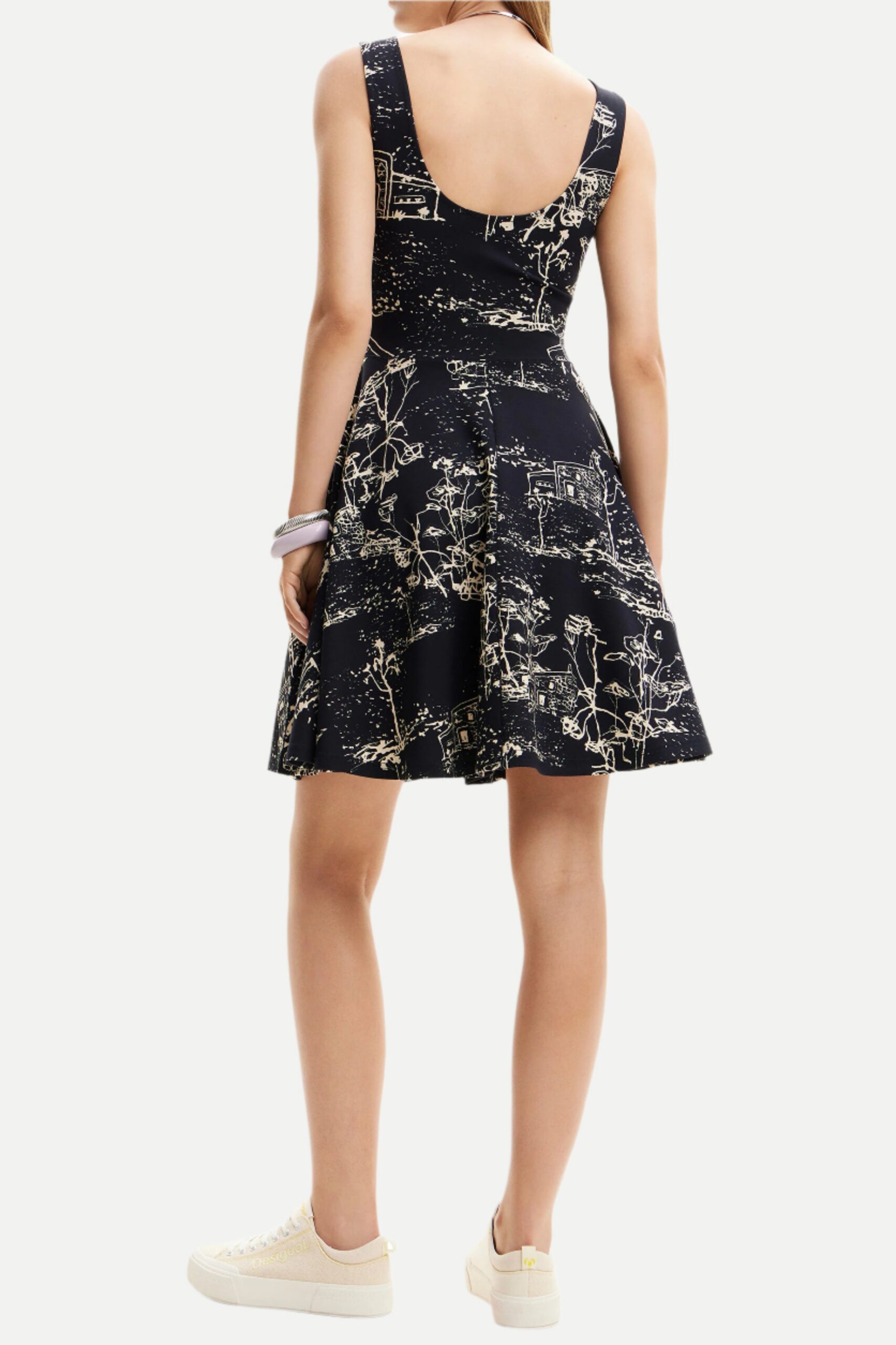 STRAPPY SKATER MINI DRESS BLACK - DATE NIGHT COCKTAIL