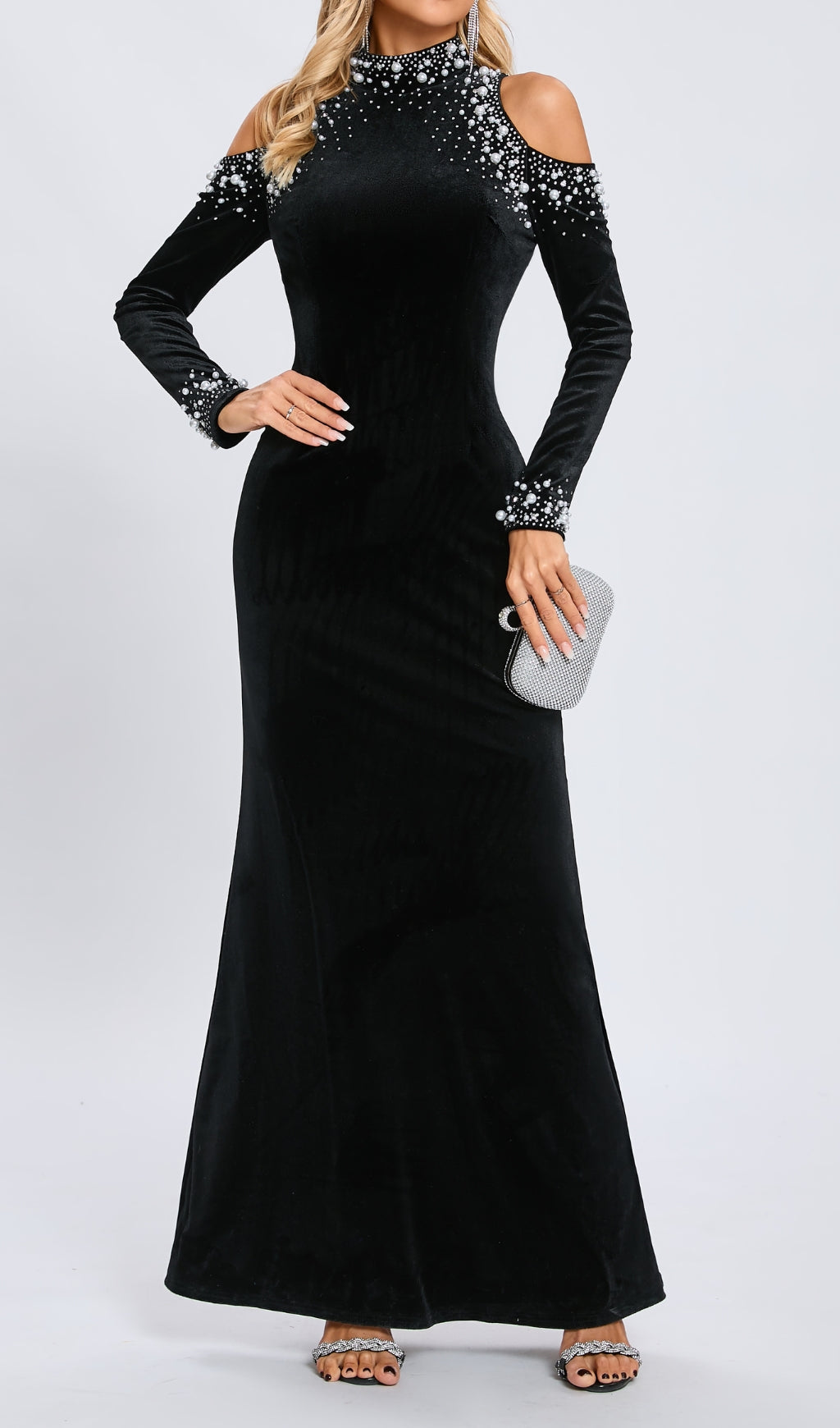 d91e202e410012b5c5ccfcf5679d3ec2 SEQUIN BLACK MAXI DRESS FOR FORMAL EVENTS