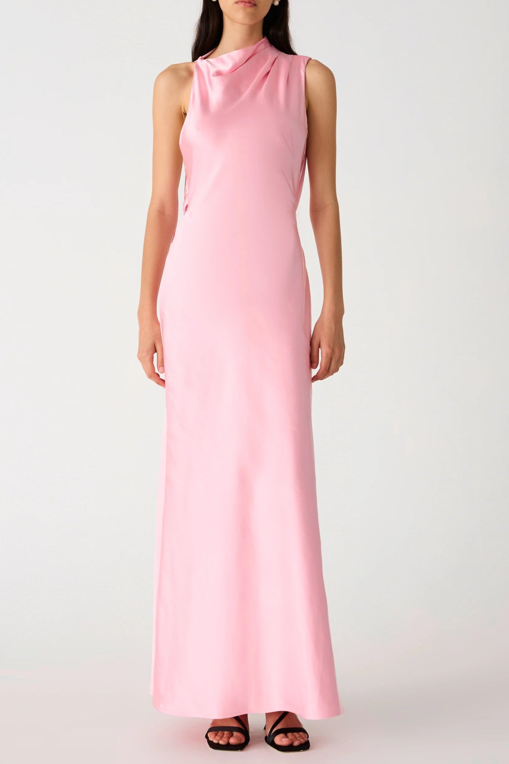 d9a15e6a-c28d-4819-80f6-77006e774aac SLEEVELESS BACKLESS SATIN MAXI DRESS PINK