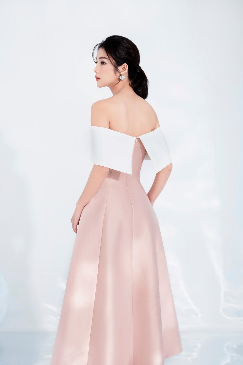 DAKOTA OFF-SHOULDER SLIT MIDI DRESS, TAFFETA PARTY GOWN