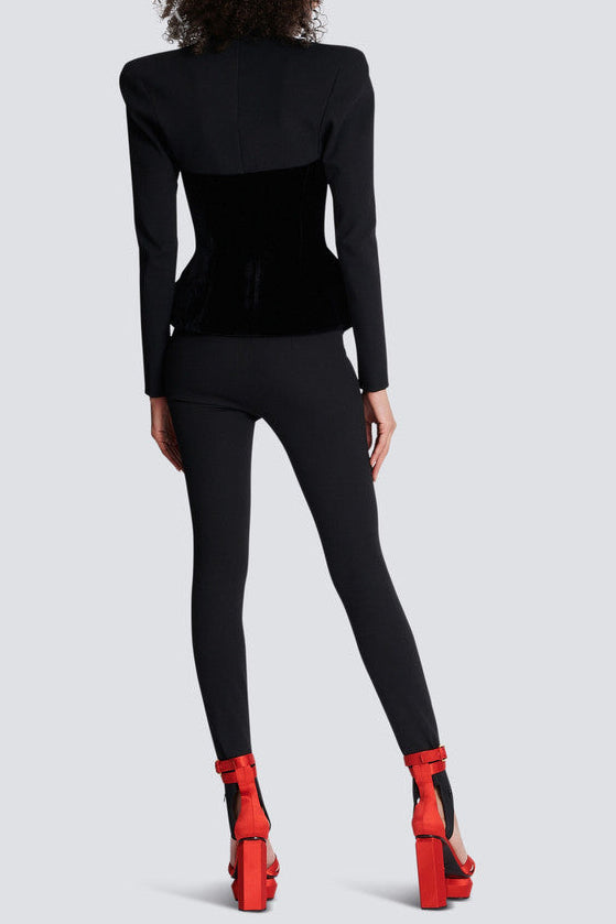 JOSEPHINE SLIM BUSTIER JACKET, BLACK COCKTAIL BLAZER