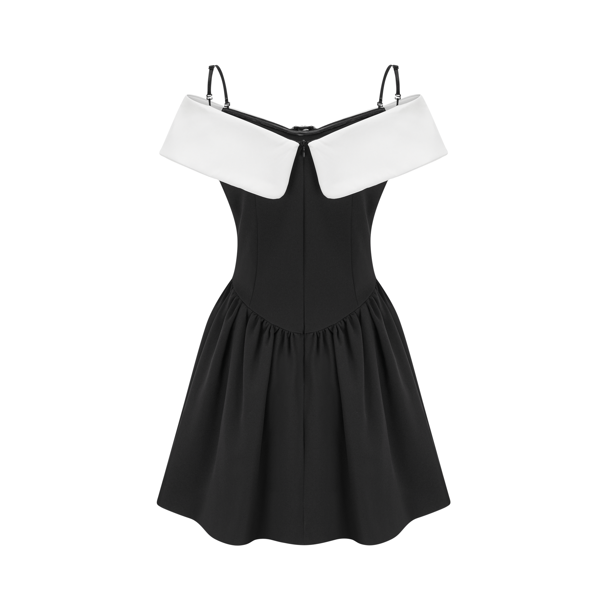 OFF-SHOULDER BLACK MINI DRESS FOR PARTY