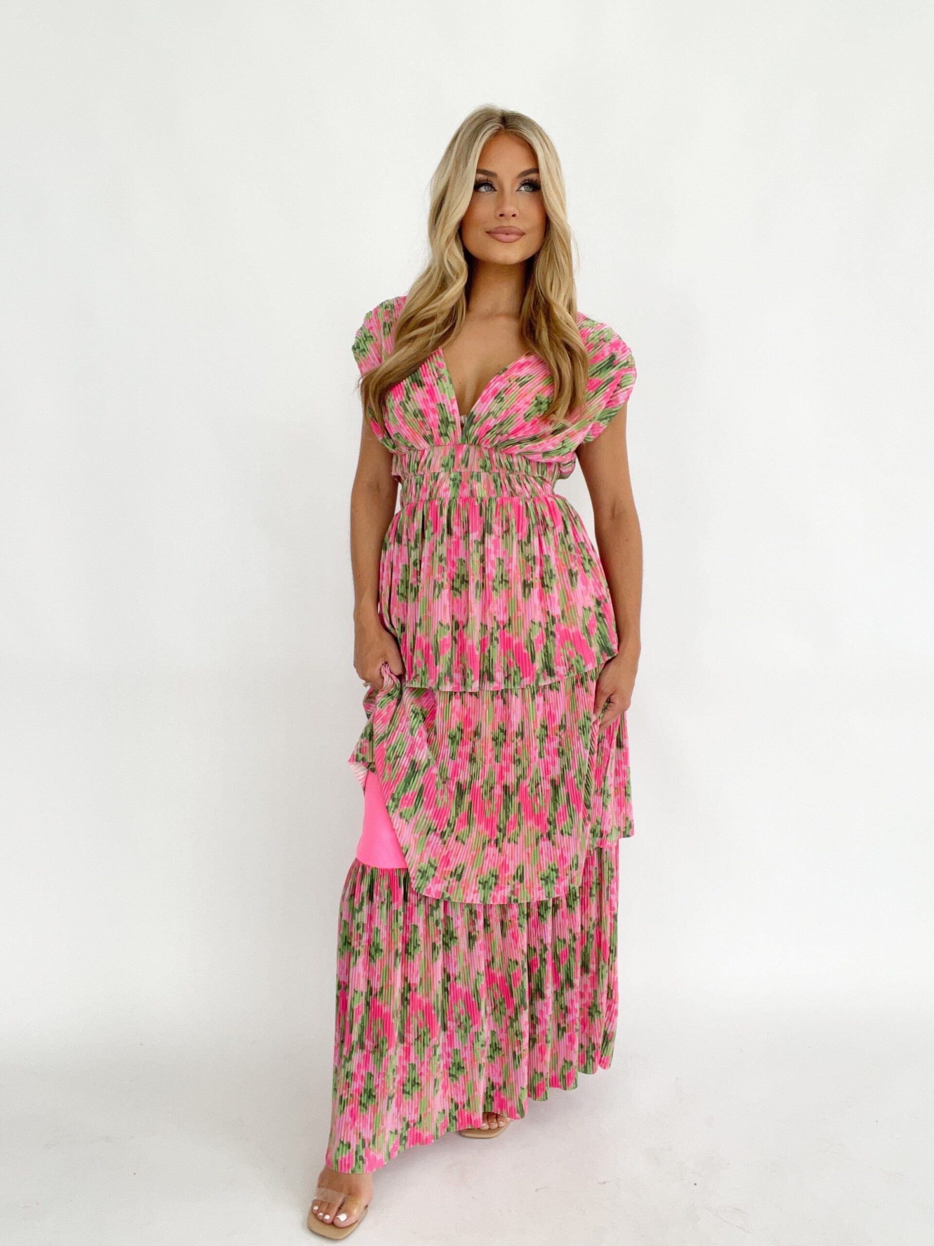 PINK PARADISE A-LINE DRESS FOR WEDDING