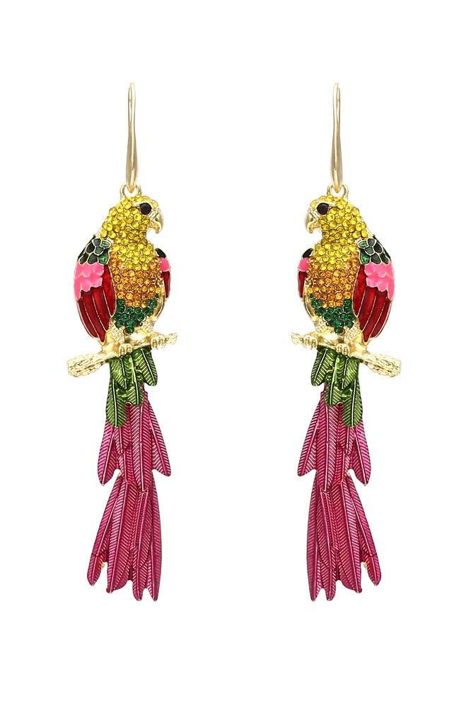 diamante-parrot-tassel-earrings-sa00208161194-hot-pink-sunfere-977962 GLITTER PARROT TASSEL EARRINGS FOR PARTIES