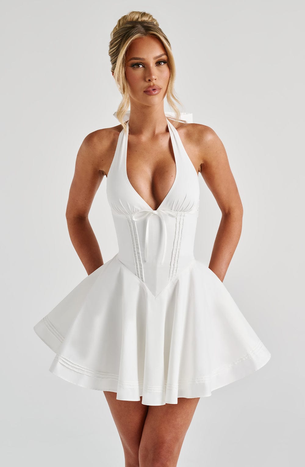 DORIS MINI DRESS IVORY - WEDDING GUEST