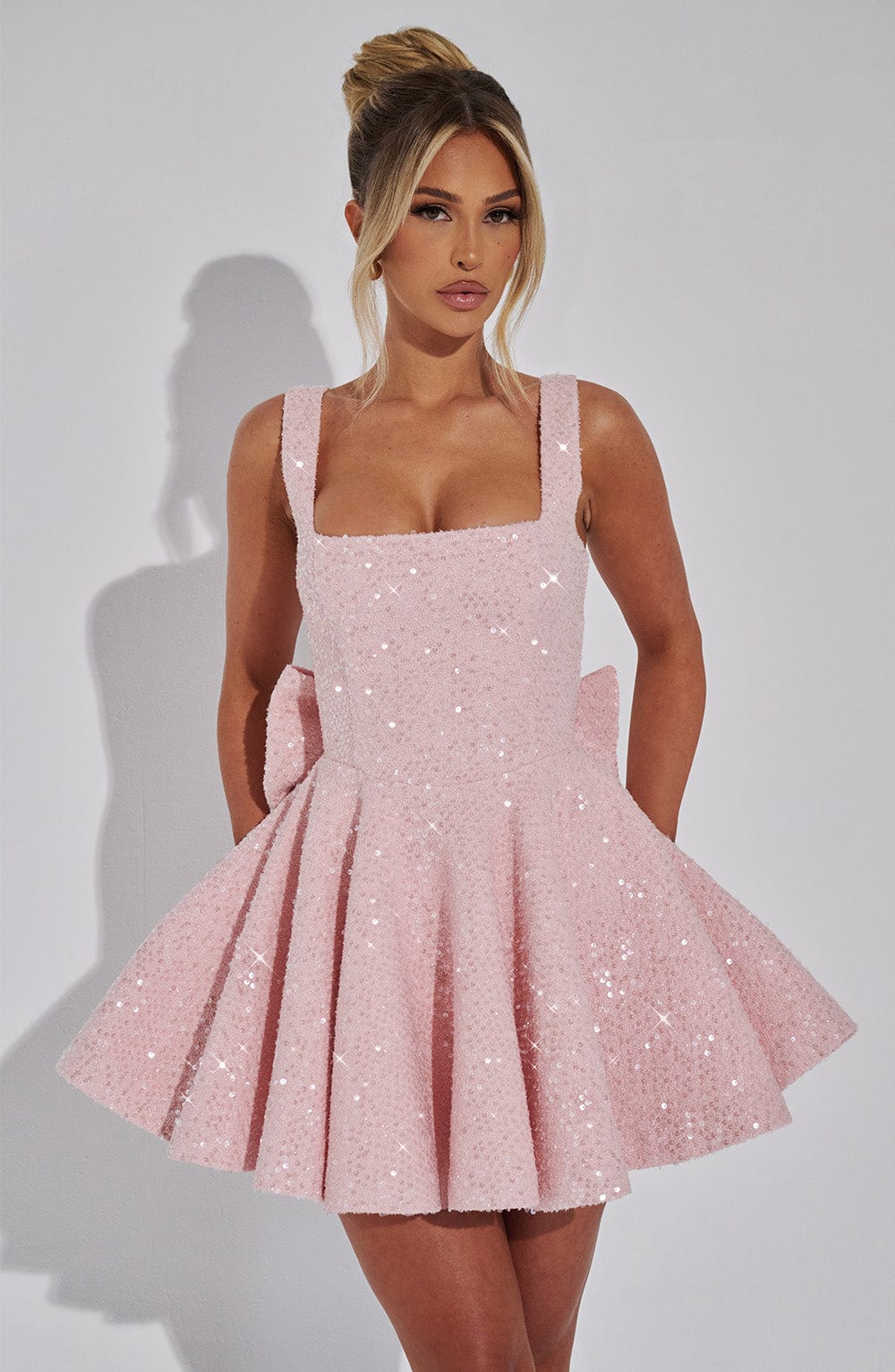 DOROTHY MINI DRESS BLUSH – ROMANTIC A-LINE COCKTAIL