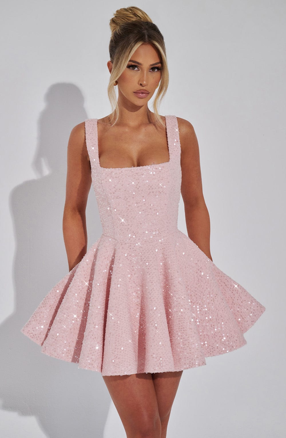 DOROTHY MINI DRESS BLUSH – ROMANTIC A-LINE COCKTAIL