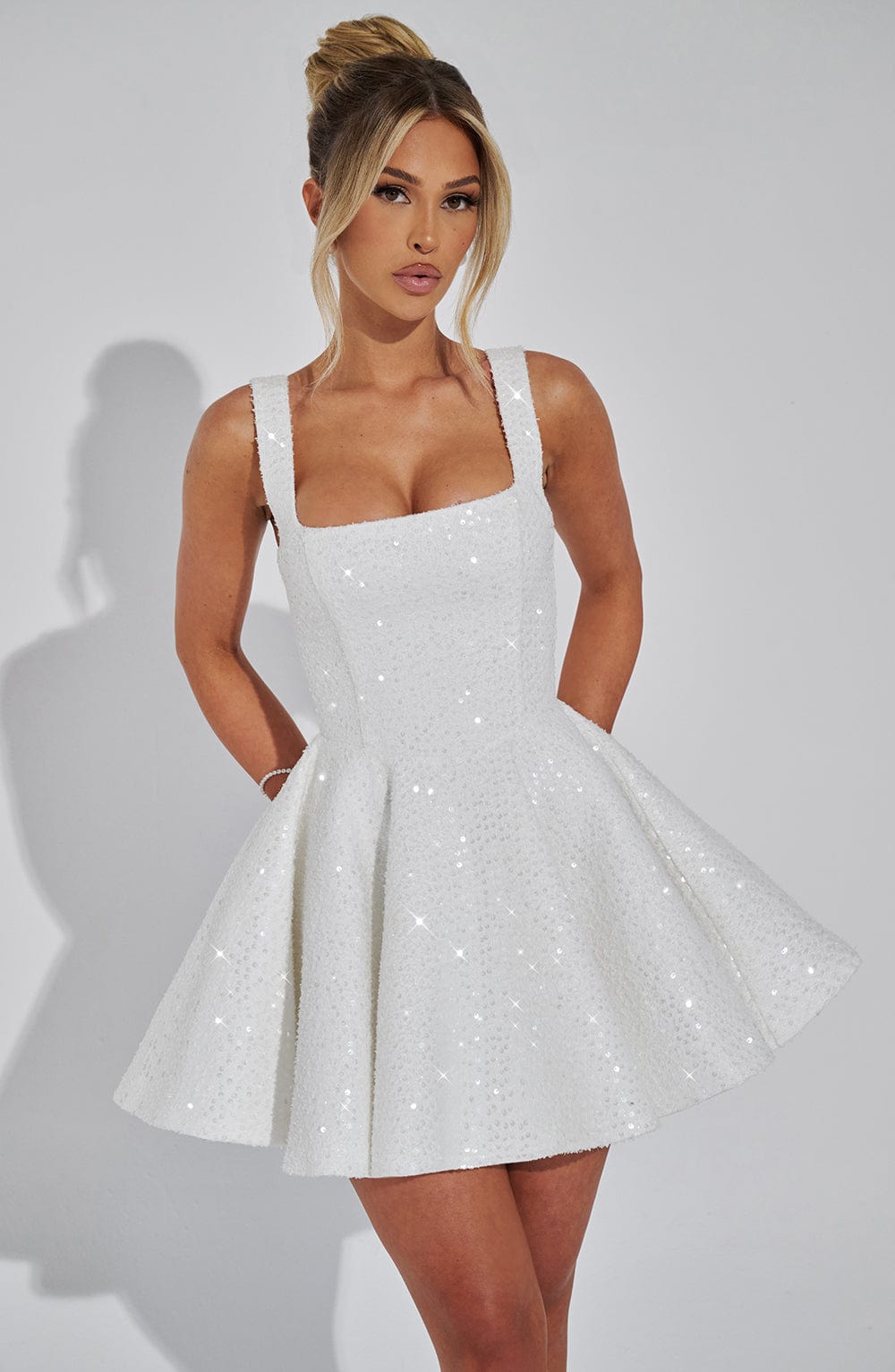DOROTHY IVORY MINI DRESS - ELEGANT COCKTAIL