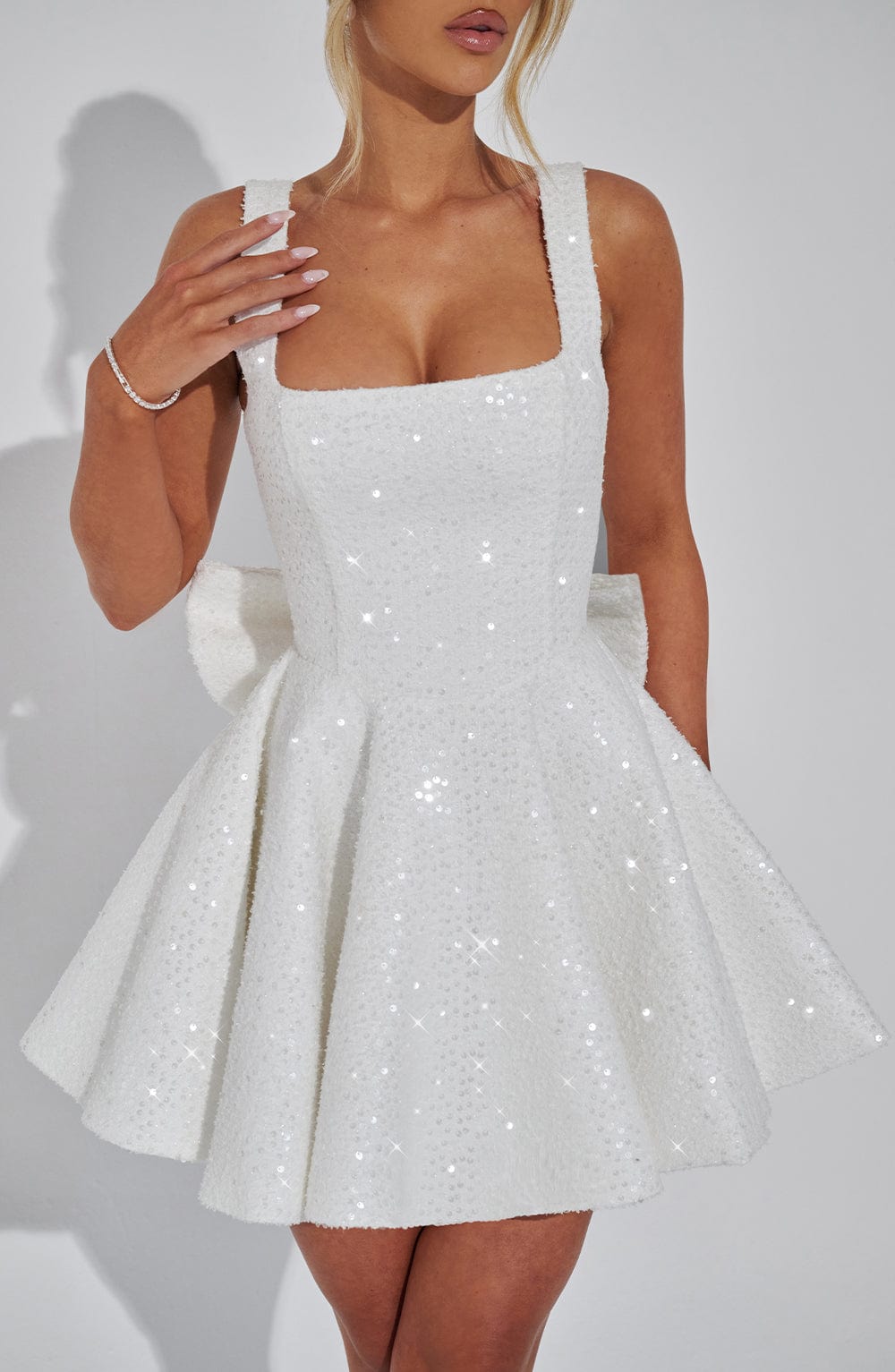 DOROTHY IVORY MINI DRESS - ELEGANT COCKTAIL