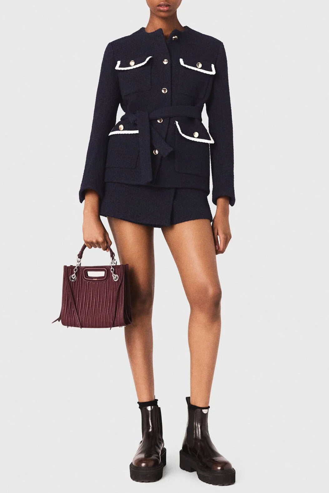 e0edfd12-d998-454e-b6d8-5e568f0bc791 SIGRID NAVY TWEED BLAZER - 4-POCKET WORK JACKET