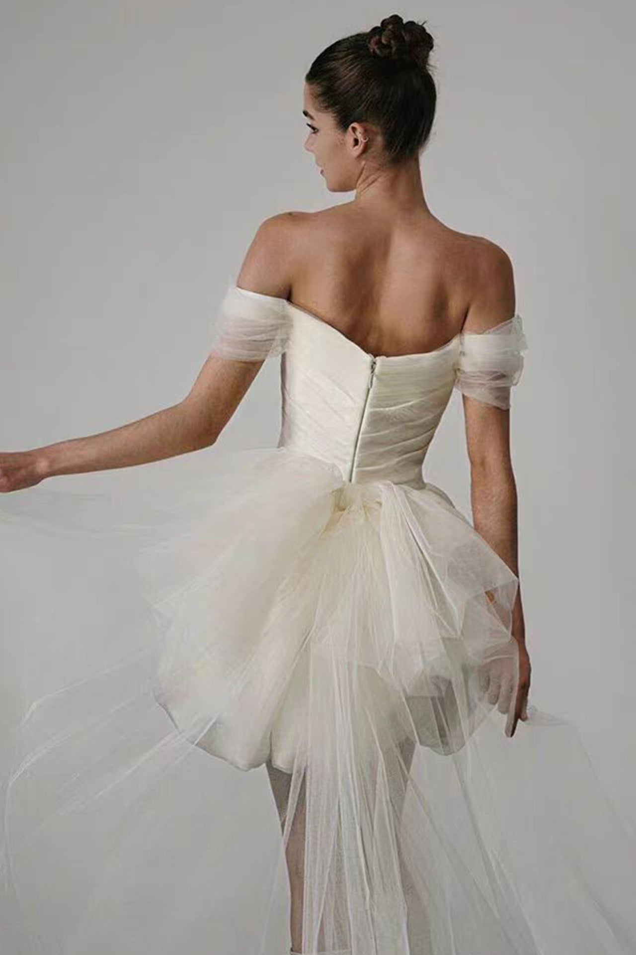 KEIRA STRAPLESS WHITE MINI DRESS FOR PARTY