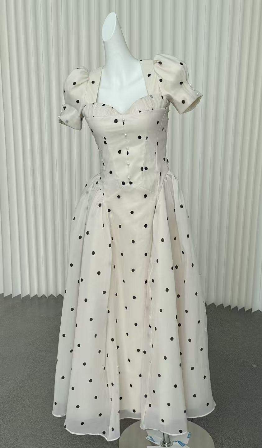 JAVANE POLKA DOT MAXI DRESS FOR WEDDING GUEST