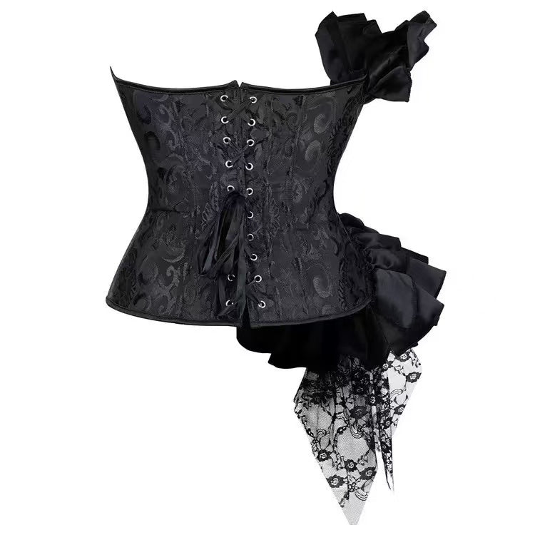 RETRO SATIN STRAPLESS CORSET TOP FOR PARTY