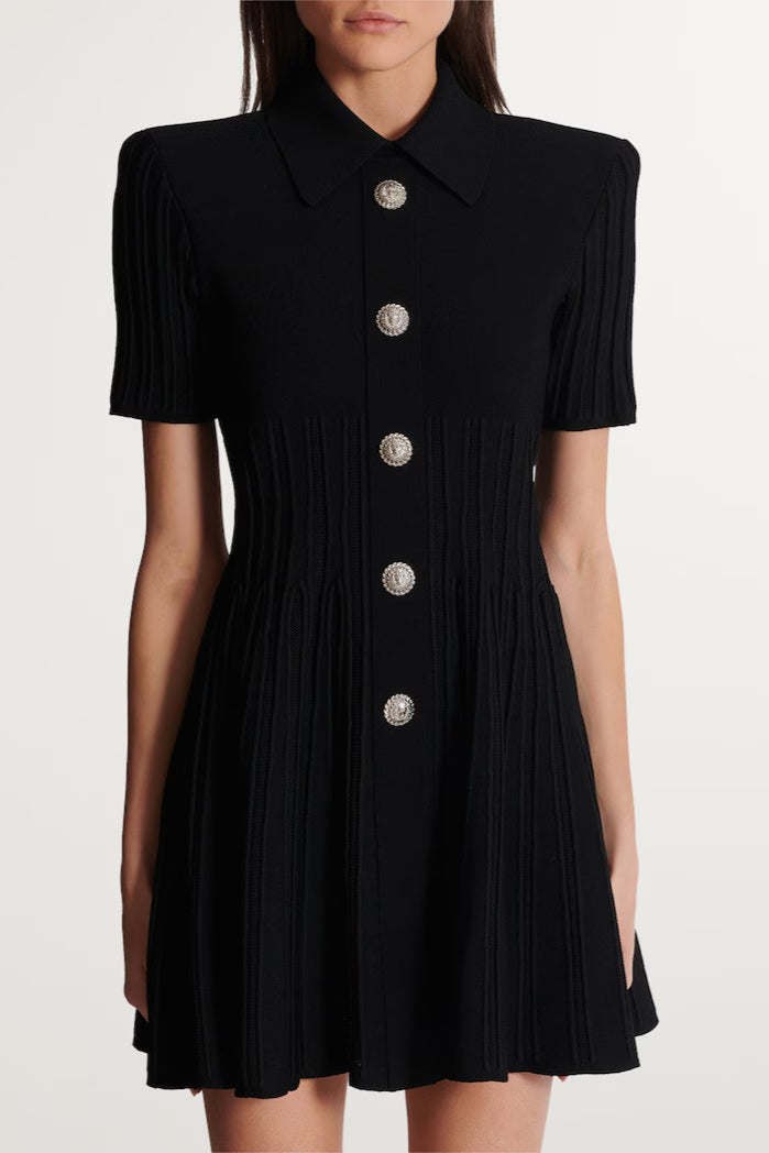KRISTIN BLACK KNIT MINI DRESS, COCKTAIL PARTY