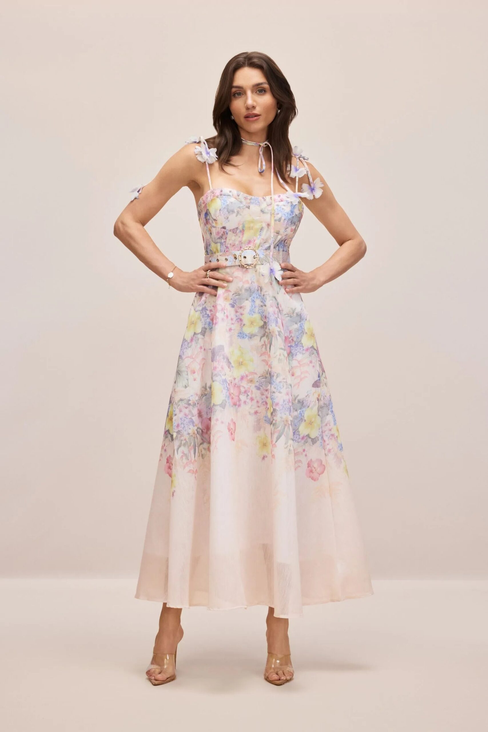 EMILY FLORAL CORSET MAXI DRESS FOR WEDDING