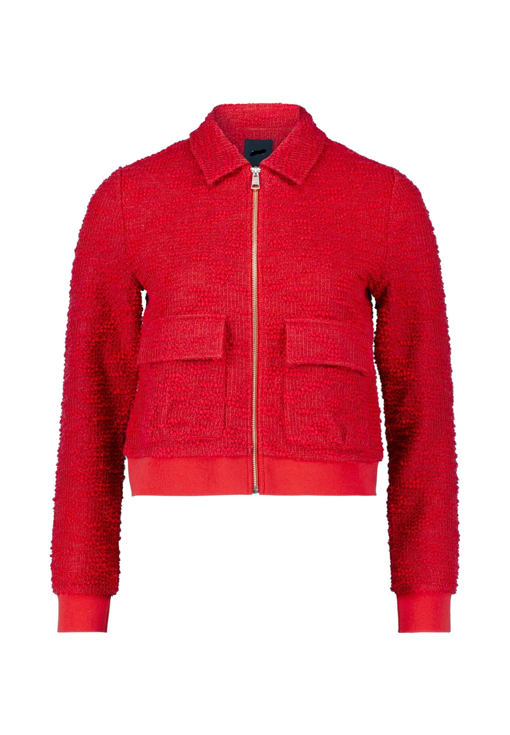 RED PLAIN JACKET SKIRT SET FOR WEDDING