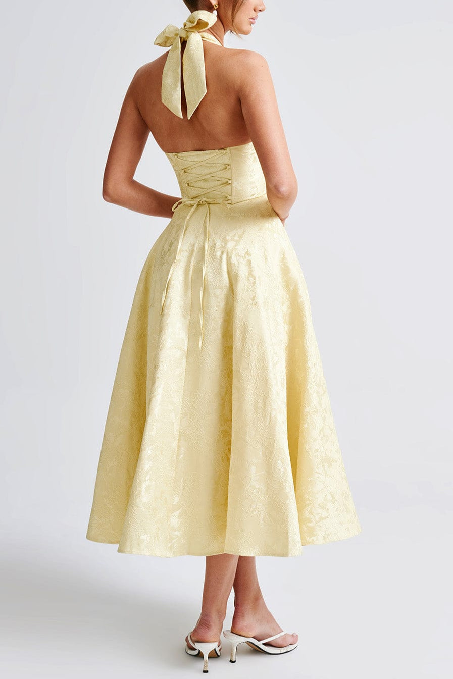 EFFIE LEMON MIDI DRESS FOR WEDDING GUEST
