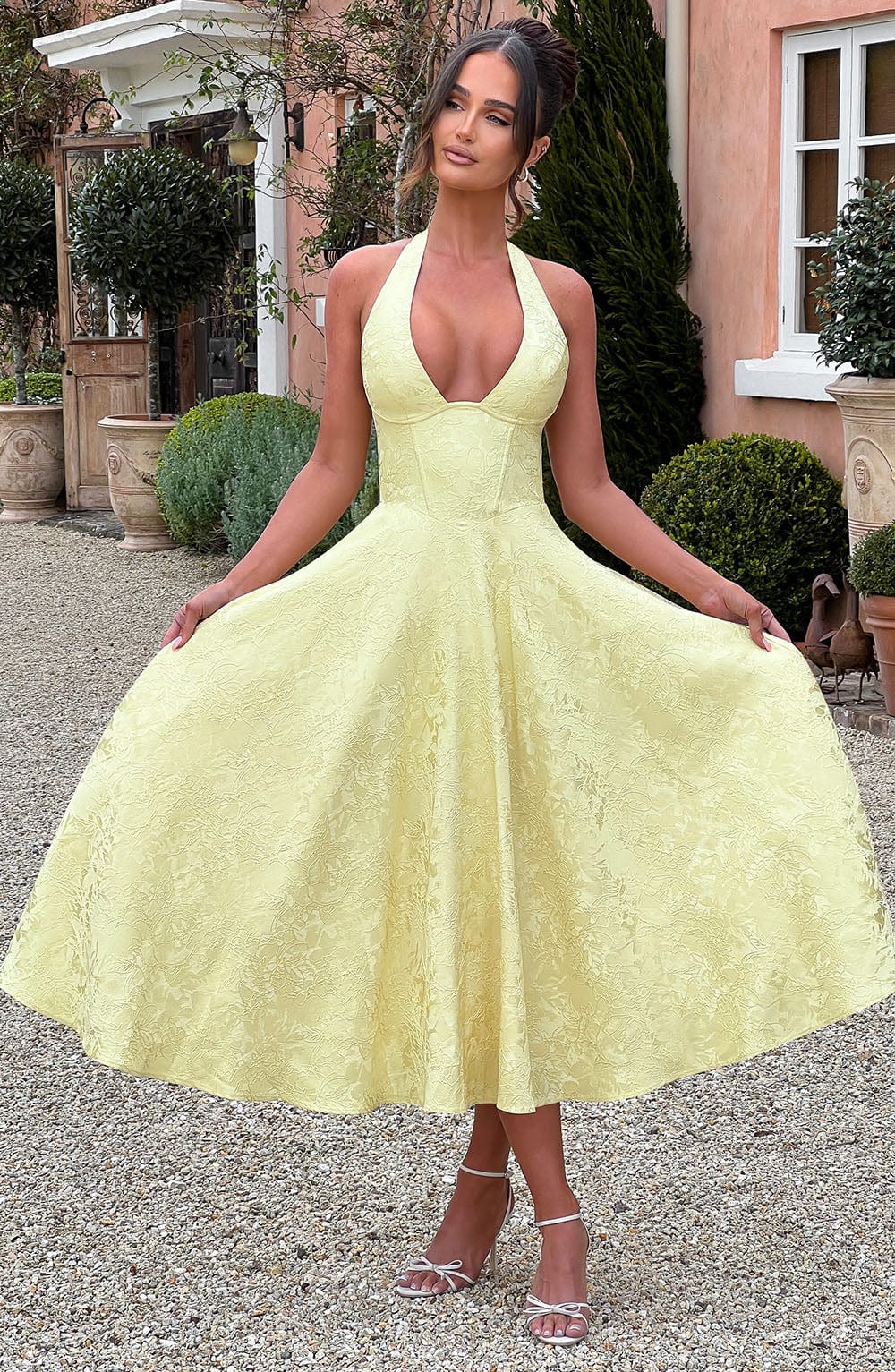 EFFIE LEMON MIDI DRESS FOR WEDDING GUEST