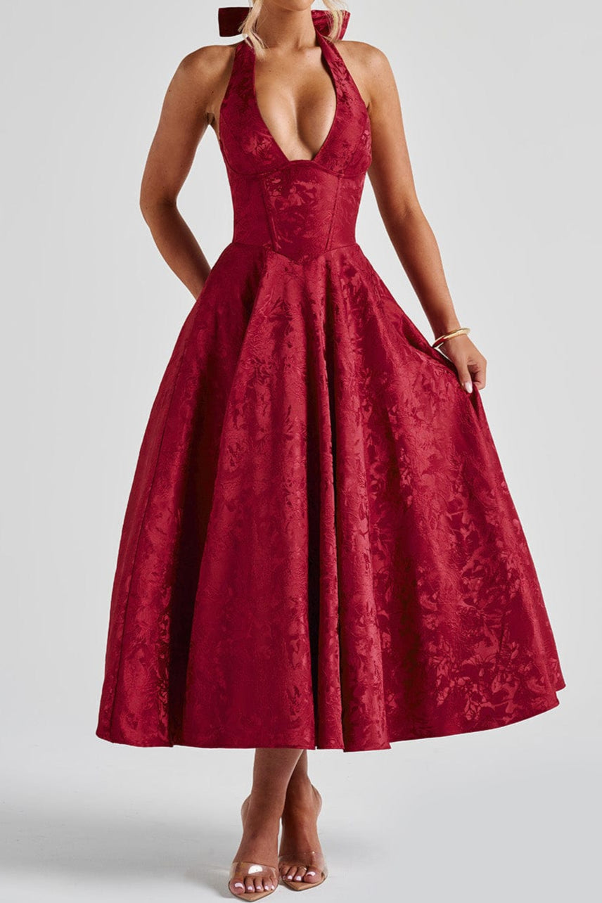 effie-midi-dress-red-dress-babyboo-fashion-32852118732863 EFFIE RED MIDI DRESS WITH BACK BOW FOR WEDDING