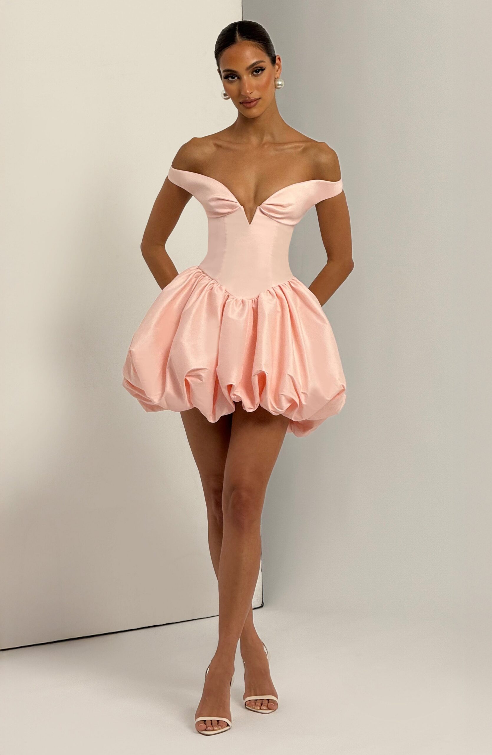 ELEGANT BLUSH MINI DRESS FOR COCKTAIL PARTY