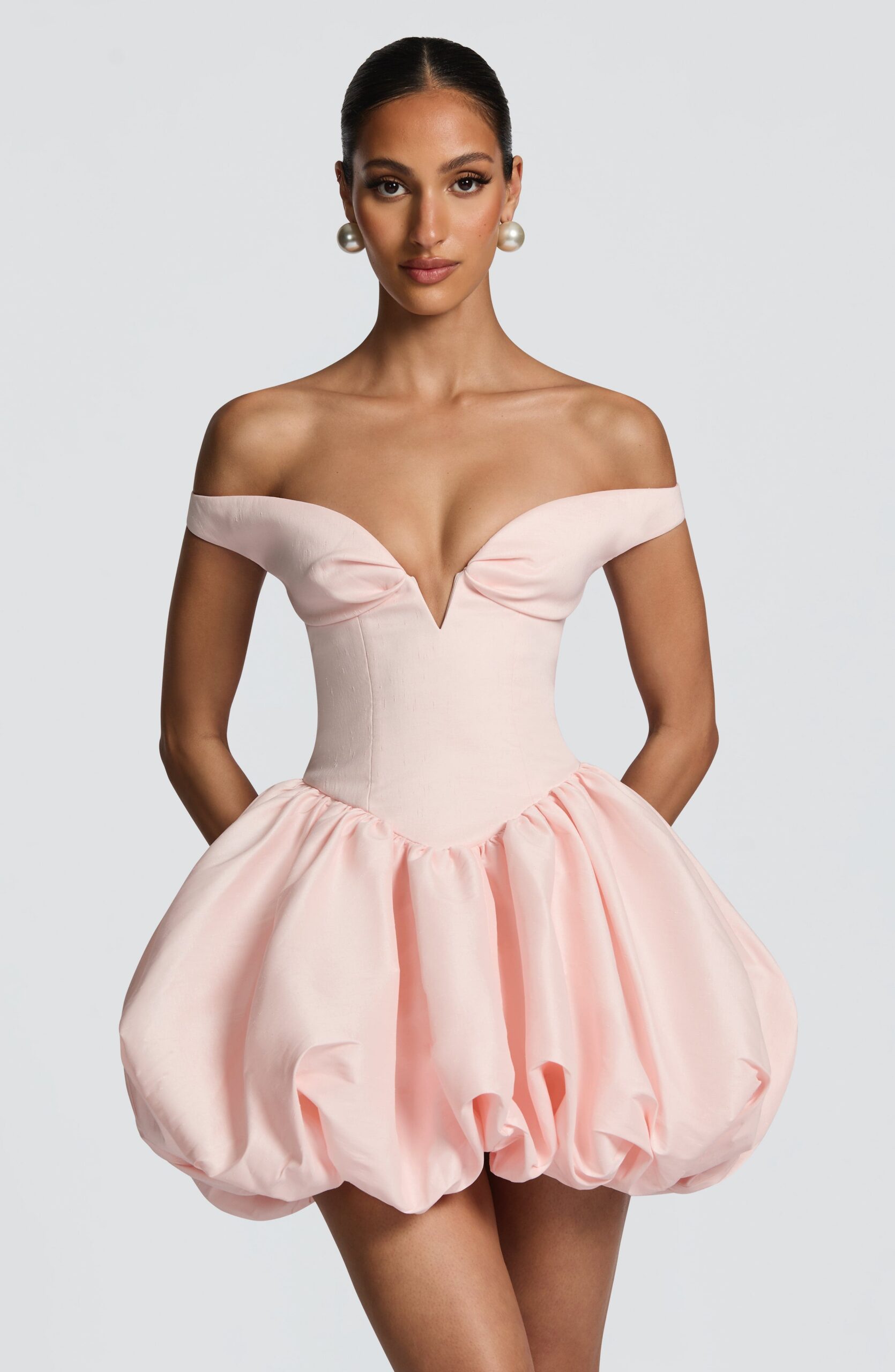 ELEGANT BLUSH MINI DRESS FOR COCKTAIL PARTY