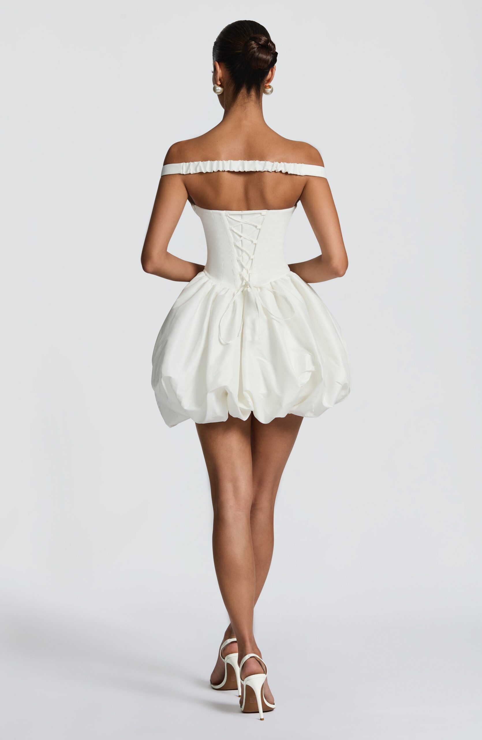 ELEGANT IVORY MINI DRESS FOR WEDDING GUEST