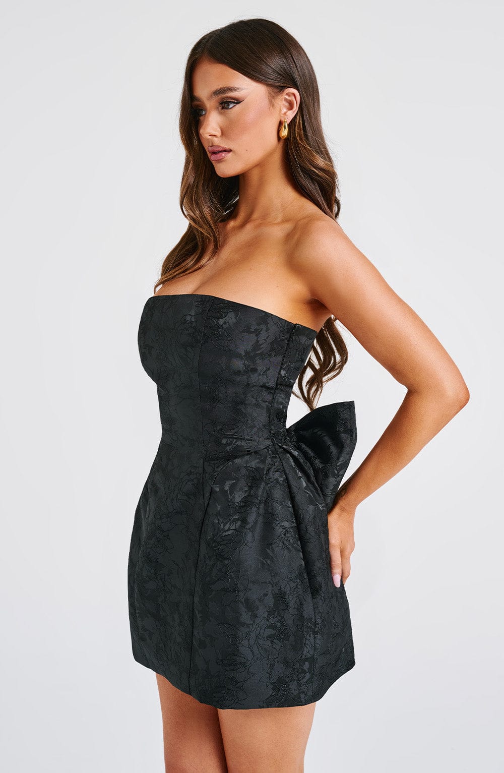 ELENORA MINI DRESS BLACK COCKTAIL PARTY