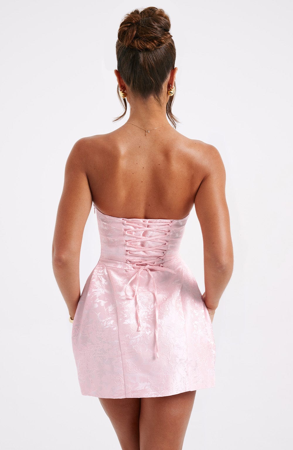 ELENORA MINI DRESS BLUSH, ROMANTIC COCKTAIL PARTY SILHOUETTE