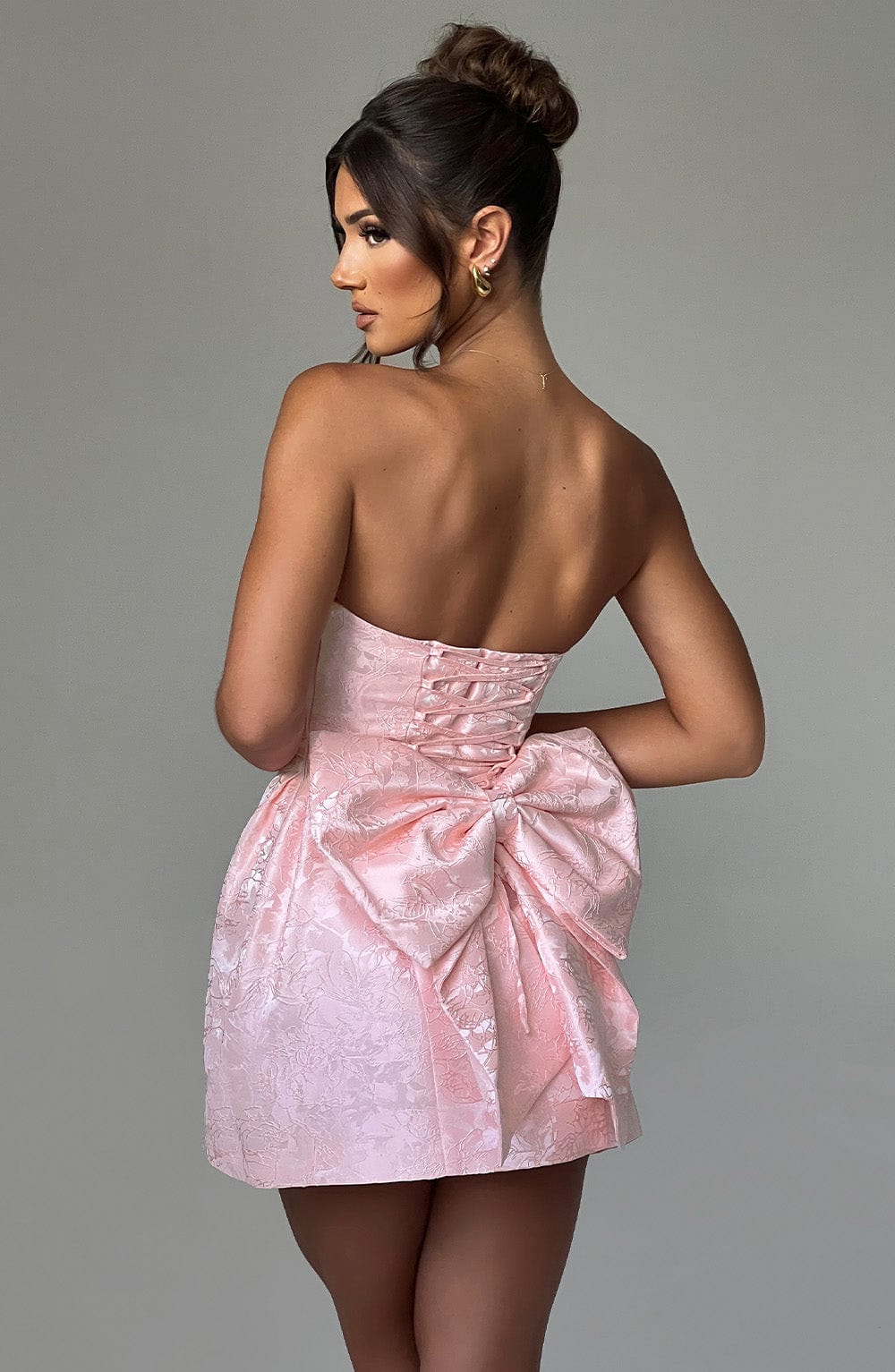 ELENORA MINI DRESS BLUSH, ROMANTIC COCKTAIL PARTY SILHOUETTE