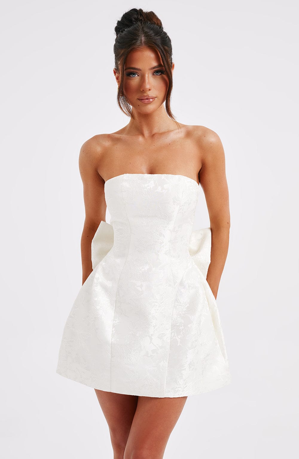 ELENORA MINI DRESS - IVORY WEDDING GUEST