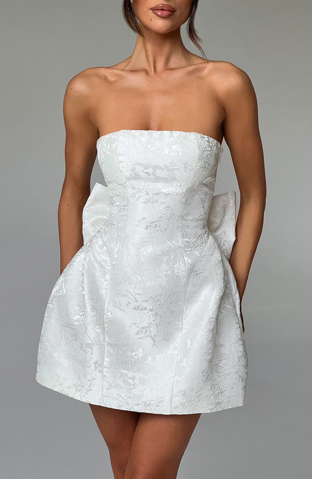 ELENORA MINI DRESS - IVORY WEDDING GUEST