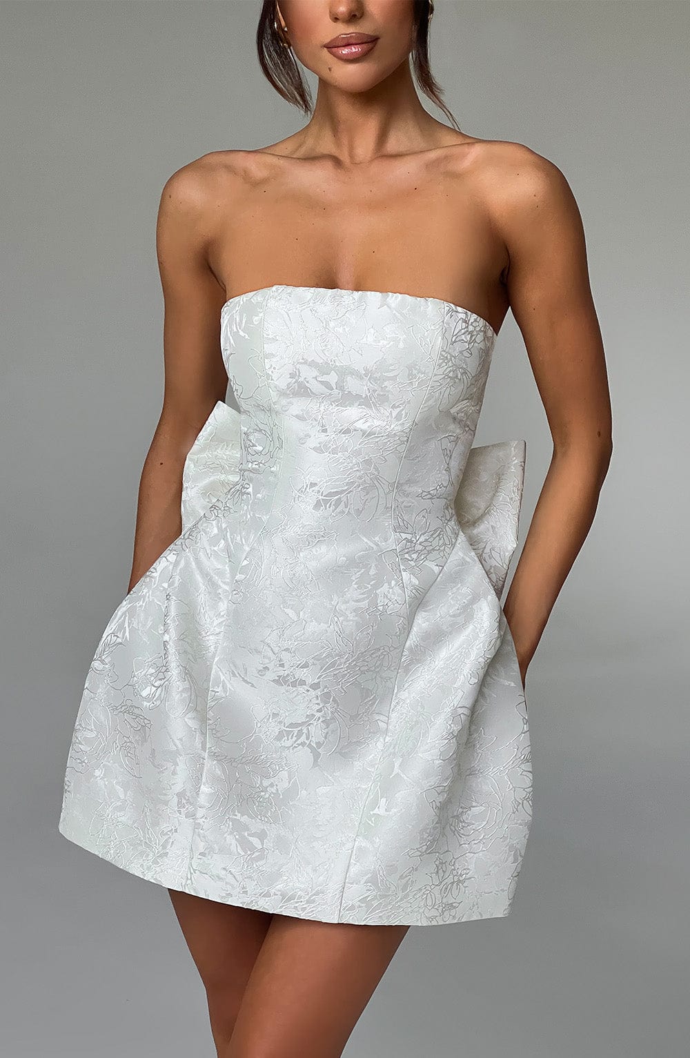 ELENORA MINI DRESS - IVORY WEDDING GUEST
