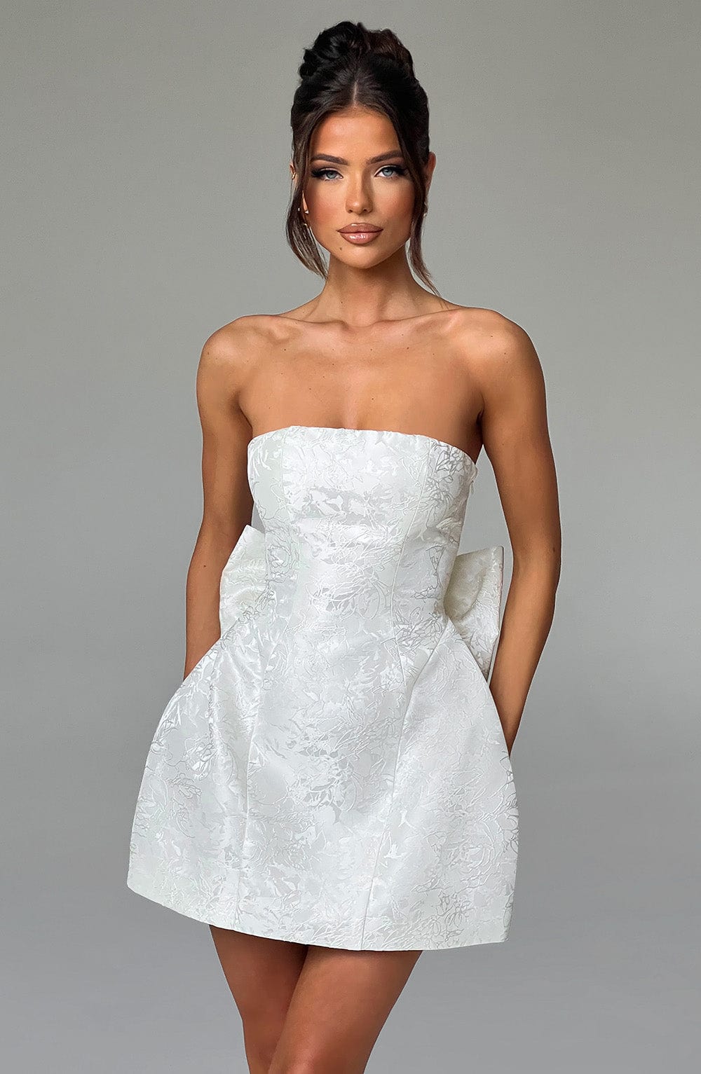 ELENORA MINI DRESS - IVORY WEDDING GUEST