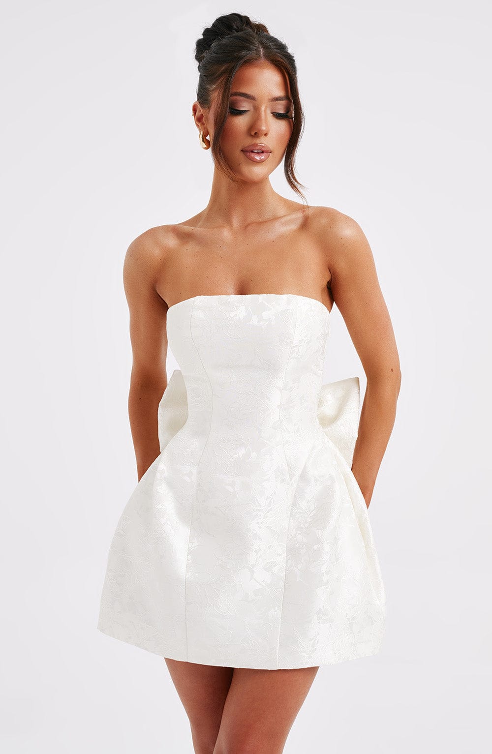 ELENORA MINI DRESS - IVORY WEDDING GUEST