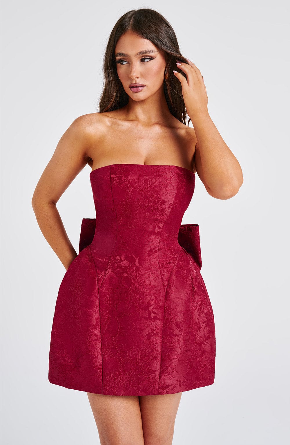 ELENORA RED MINI DRESS FOR PARTIES