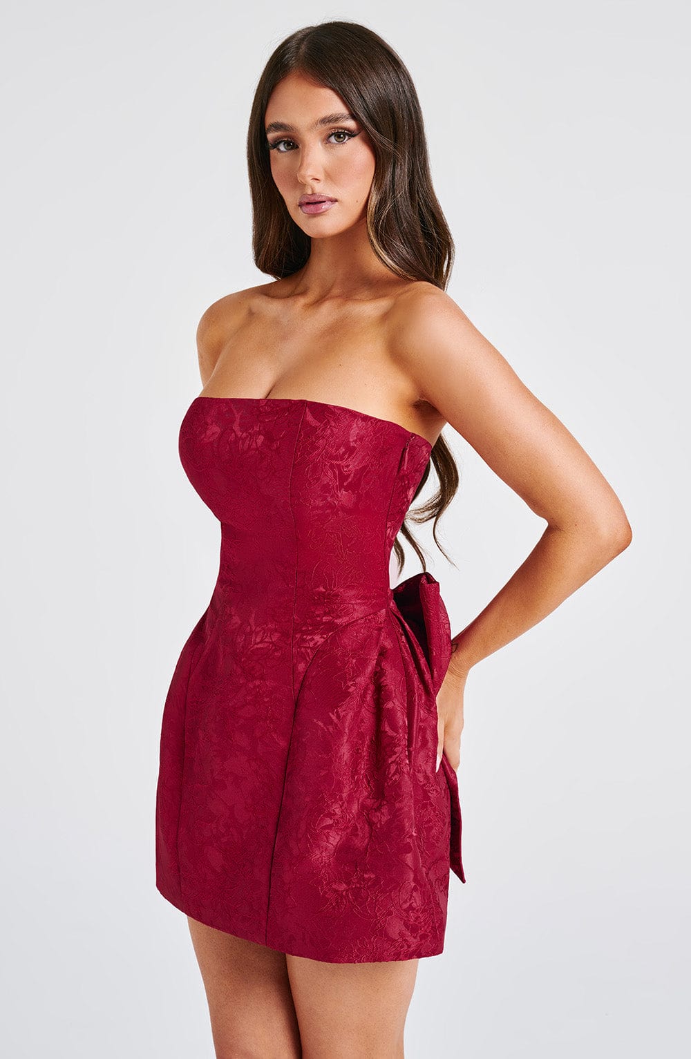 ELENORA RED MINI DRESS FOR PARTIES
