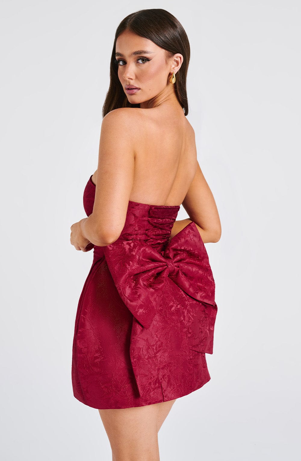ELENORA RED MINI DRESS FOR PARTIES