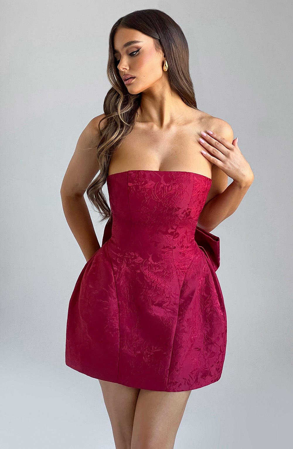 ELENORA RED MINI DRESS FOR PARTIES