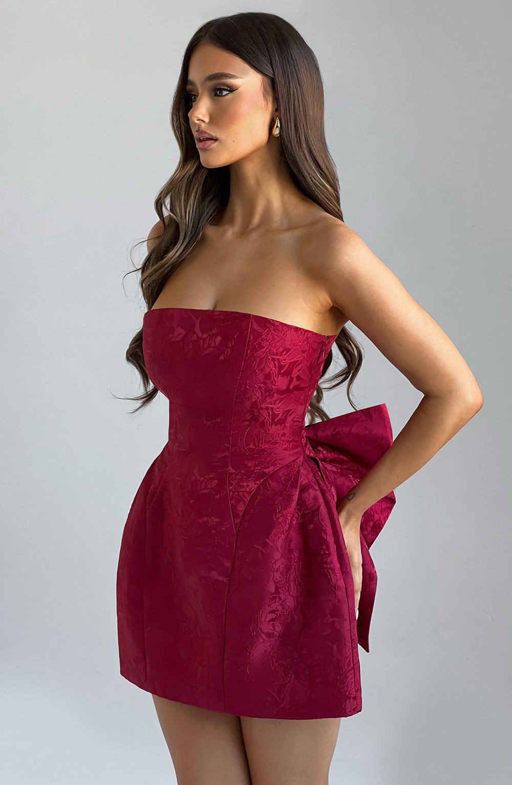 ELENORA RED MINI DRESS FOR PARTIES
