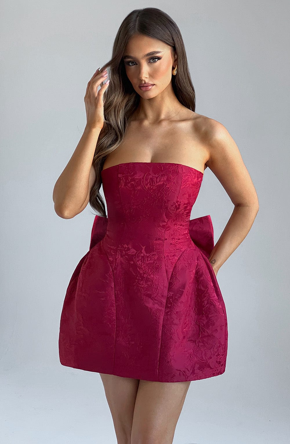 ELENORA RED MINI DRESS FOR PARTIES